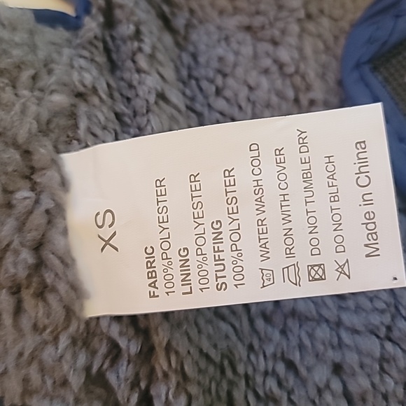 PPET Navy Blue Waterproof Winter Coat with Two Way Zippered Harness Hole,Size XS - Picture 7 of 8